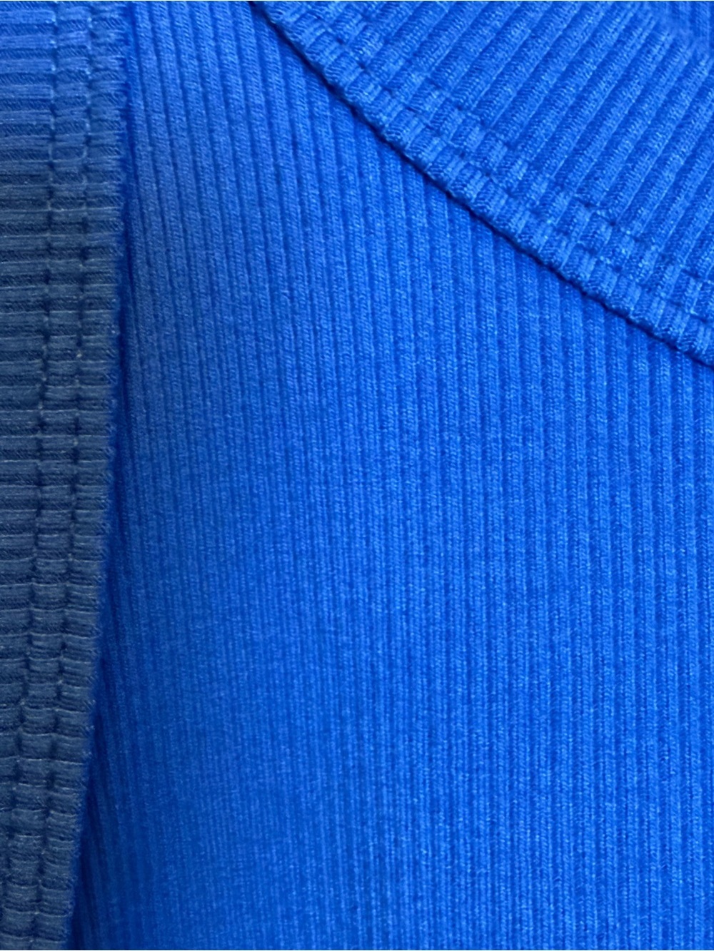 CHICME Blue Ribbed Tank Top XXL Sleeveless Stretch Knit NWOT - Picture 4 of 7
